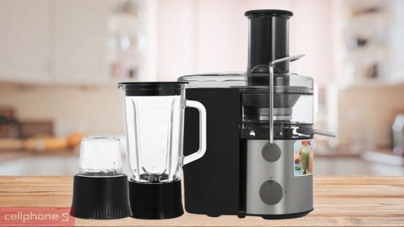 Thiết kế máy xay ép đa năng Panasonic MJ-CB800SRA 3 cối