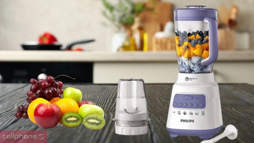 Máy xay sinh tố Philips HR2223/00 - Thiết kế hiện đại và dung tích lớn