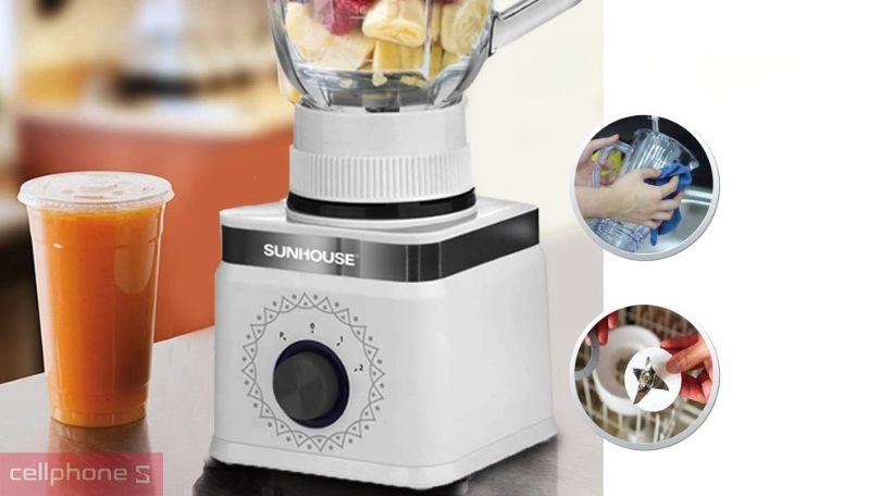 Chất liệu hoàn thiện của máy xay sinh tố Sunhouse SHD5582W