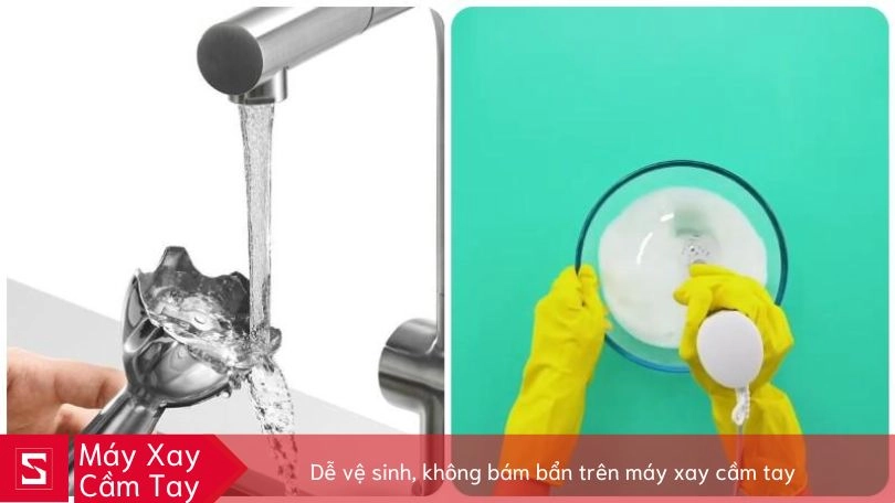 máy xay cầm tay dễ vệ sinh, dọn dẹp