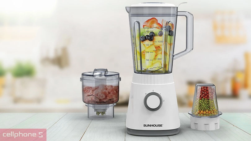 Công suất máy xa sinh tố Sunhouse xay mạnh, lười dao bén