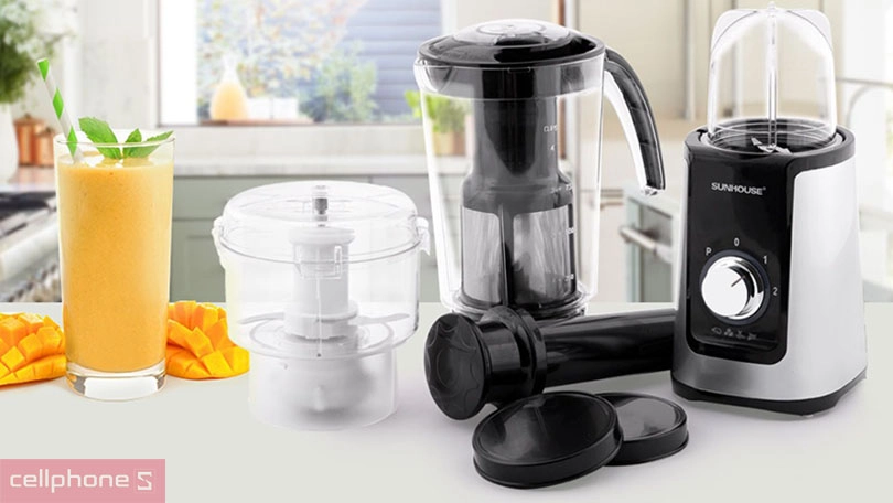 bảng điều khiển trên máy xáy Sunhouse dễ sử dụng