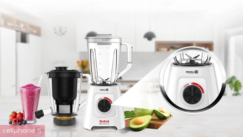 bảng điều khiển máy xay Tefal điều khiển đơn giản