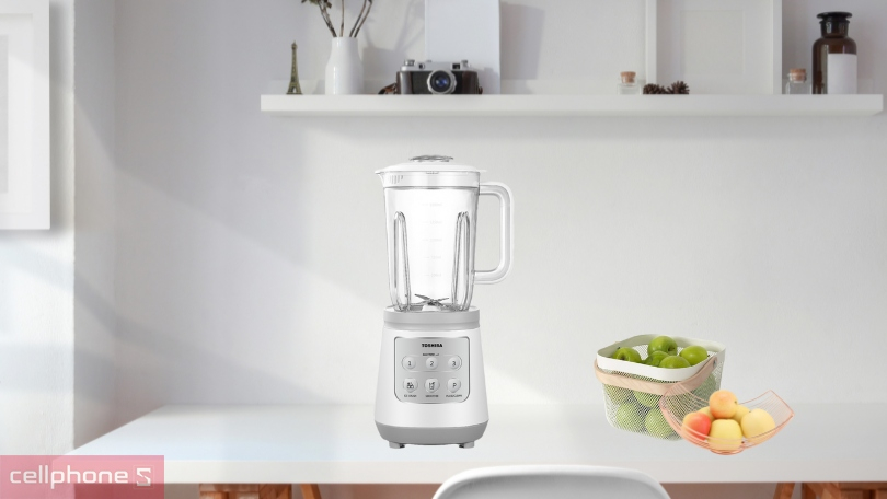 Máy xay sinh tố Toshiba lưỡi dao bén, công suất xay mạnh