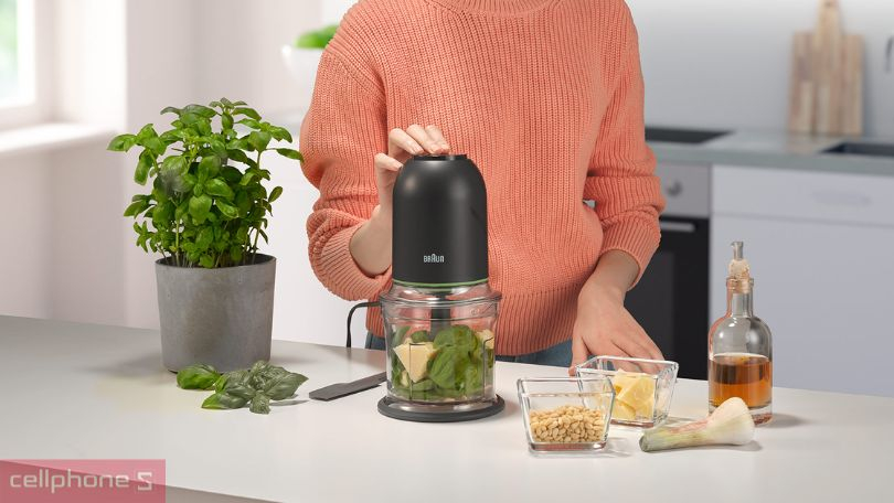 Thiết kế, chất liệu của máy xay sinh tố đa năng Braun CH3011BK