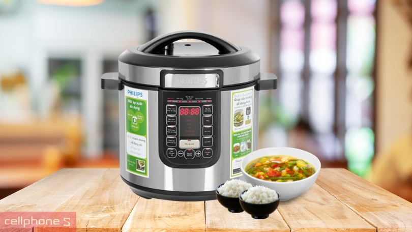 Thiết kế nồi áp suất đa năng Philips HD2237/66