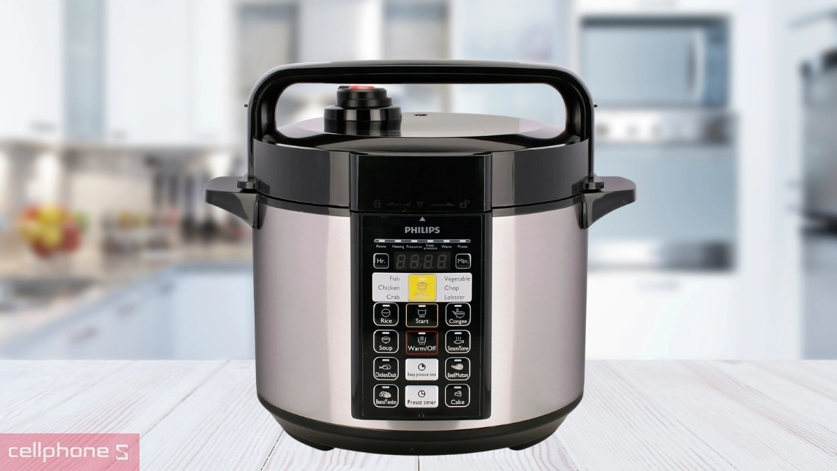 Nồi áp suất Philips HD2136/66 - Nấu ăn nhanh chóng, an toàn và tiện lợi