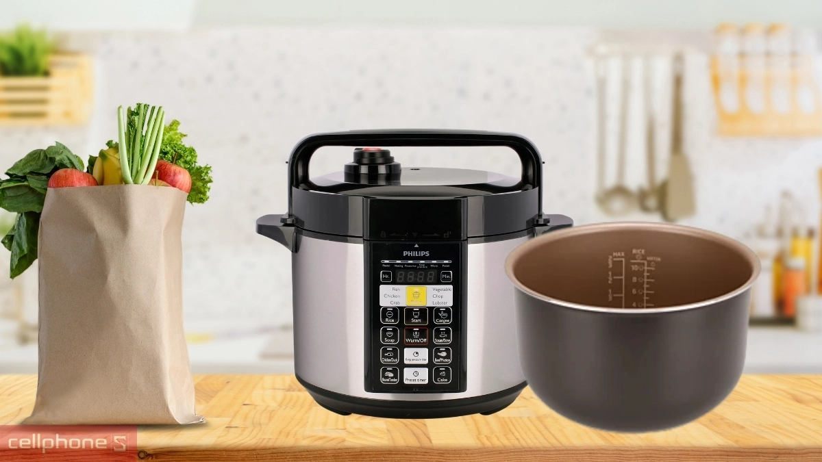 Nồi áp suất Philips HD2136/66 - Nấu ăn nhanh chóng, an toàn và tiện lợi
