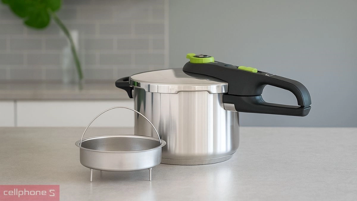 Các tiện ích thông minh tích hợp kèm của nồi áp suất Tefal Secure Trendy P2580702 6L