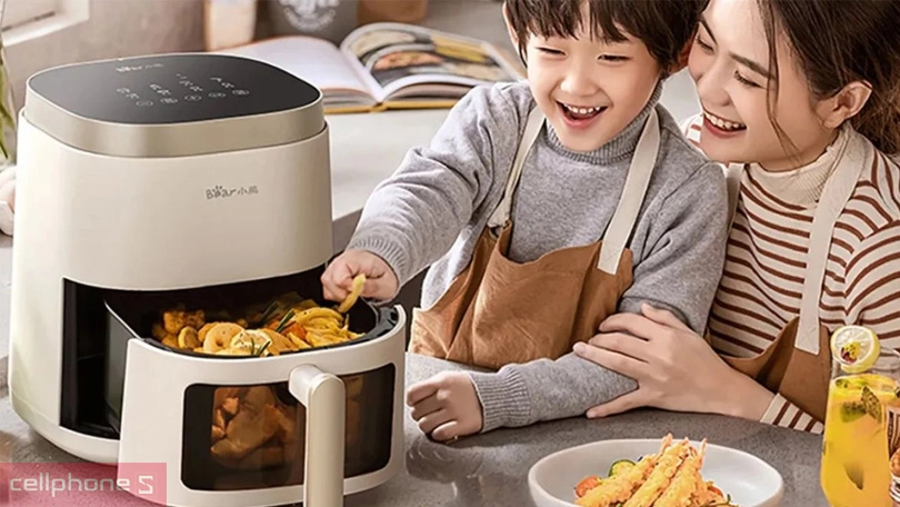 chọn mua nồi chiên không dầu Bear giá rẻ theo dung tích