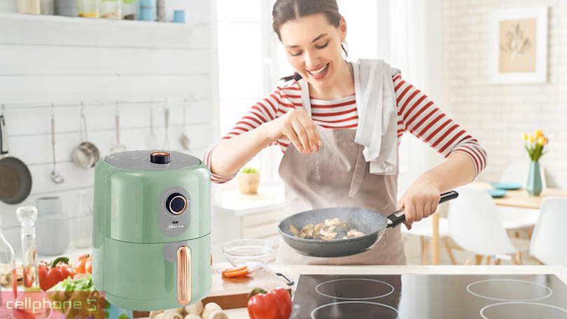 Cơ chế điều khiển nồi chiên không dầu Bear 3.5L QZG-B14D1