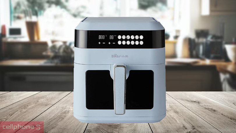 Nồi chiên không dầu Bear QZG-E13E5 6.5L - Dung tích chứa rộng rãi, hẹn giờ nấu linh hoạt