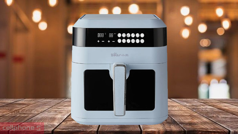 Nồi chiên không dầu Bear QZG-E13E5 6.5L - Dung tích chứa rộng rãi, hẹn giờ nấu linh hoạt