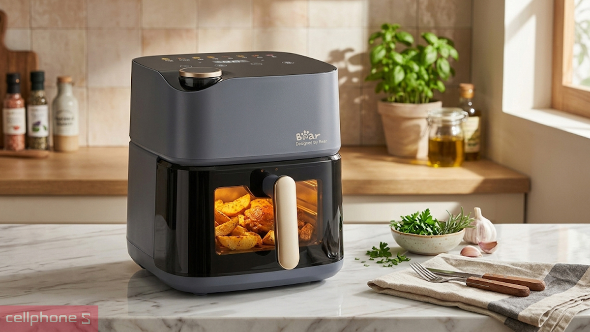 Thiết kế hiện đại của nồi chiên không dầu Bear 6L AF-5H19I45