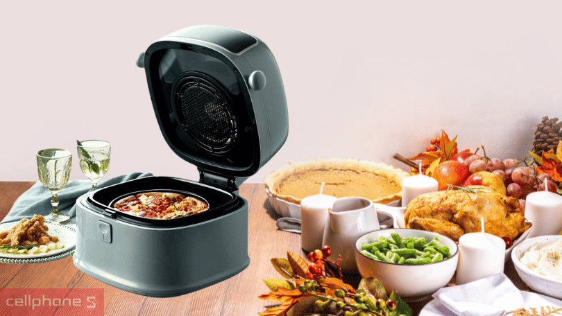 Nồi chiên không dầu Bear QZG-A12M1 8L công suất lớn - Nồi chiên có bảng điều khiển cảm ứng tiện lợi