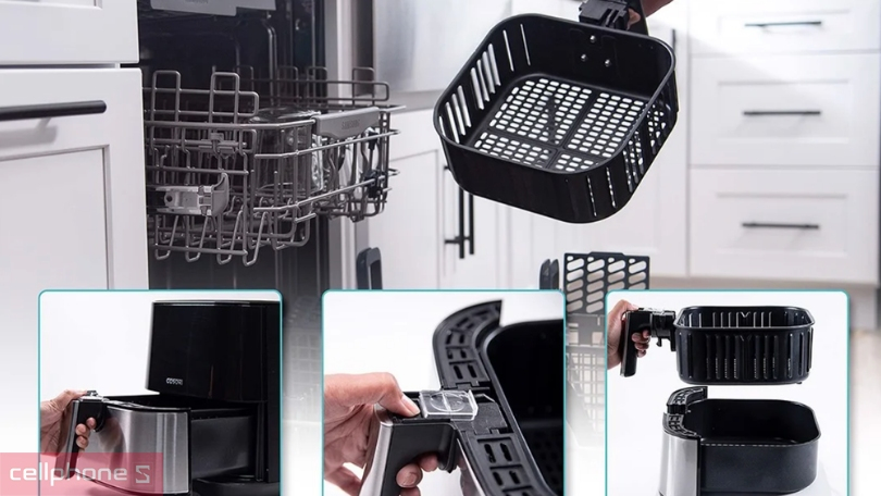 Hướng dẫn vệ sinh nồi chiên không dầu Cosori CP258-AF-RAM 5.5L