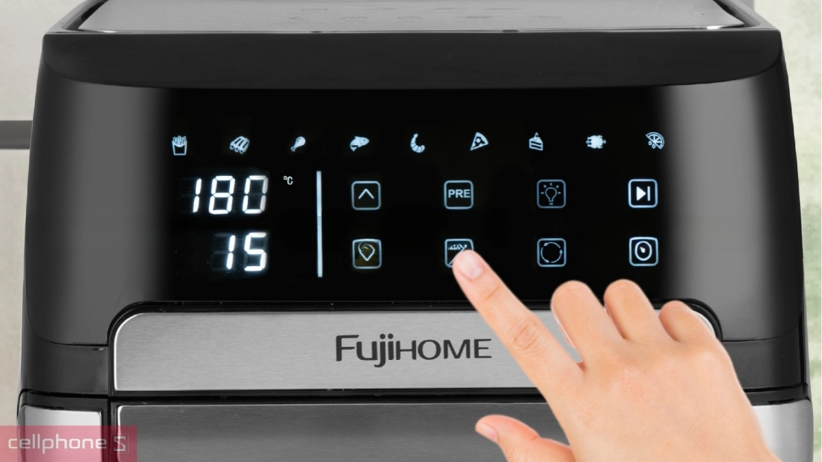 9 chương trình nấu của Nồi chiên không dầu Fujihome AA12DB 12 Lít