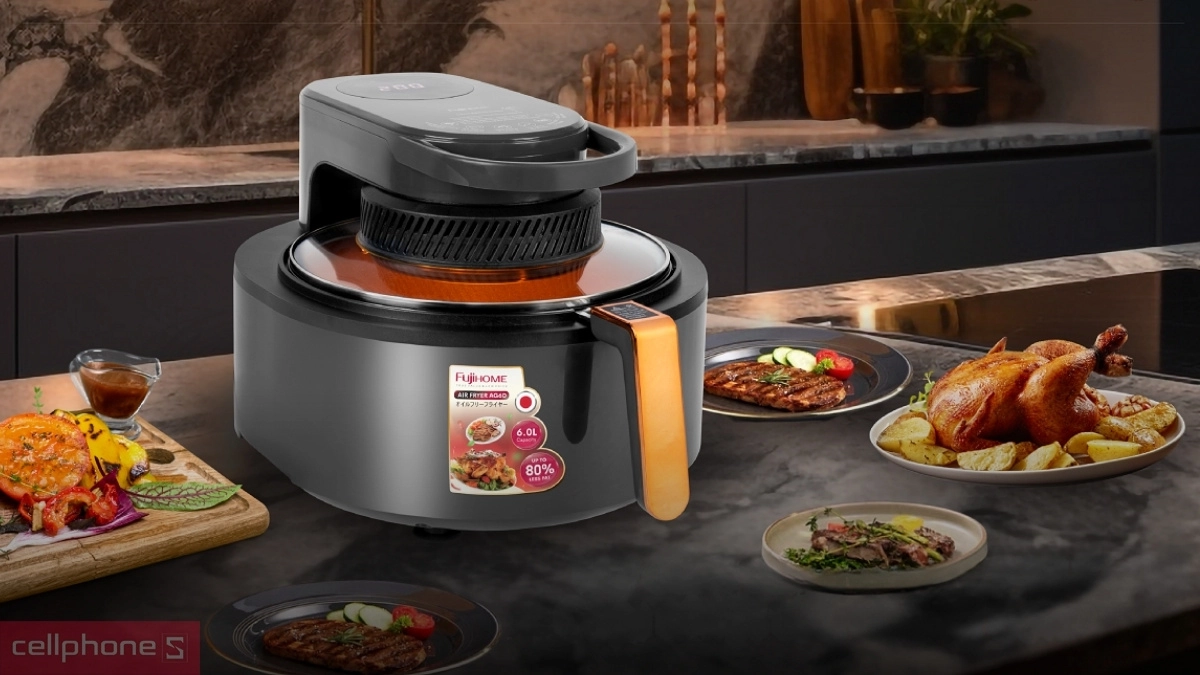 Công suất nồi chiên không dầu FujiHome AG6D 6 lít