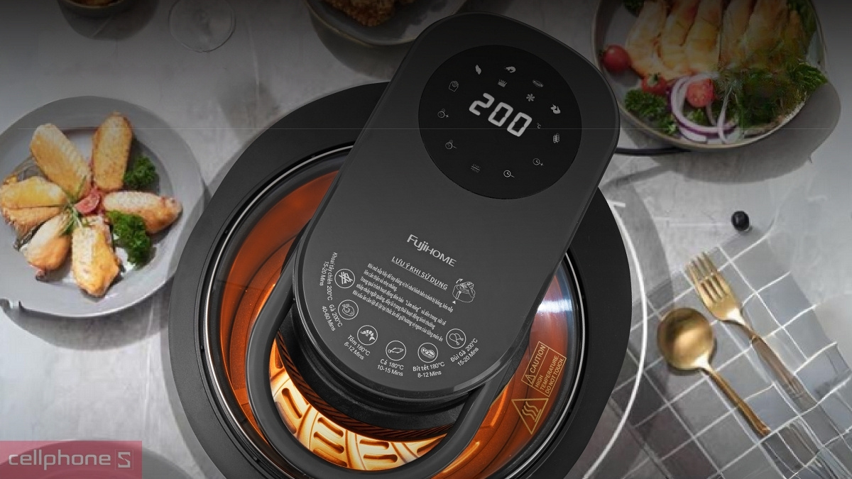 Điều khiển nồi chiên không dầu FujiHome AG6D 6 lít