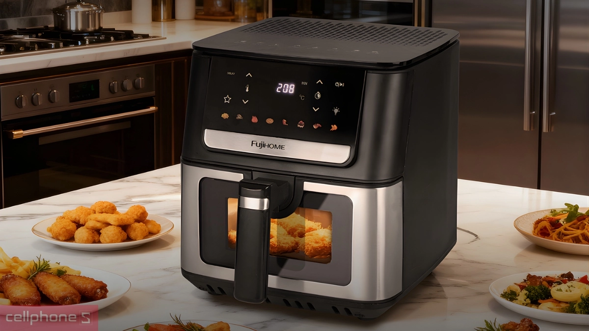 Thiết kế nồi chiên không dầu Fujihome Dualheat A7DH