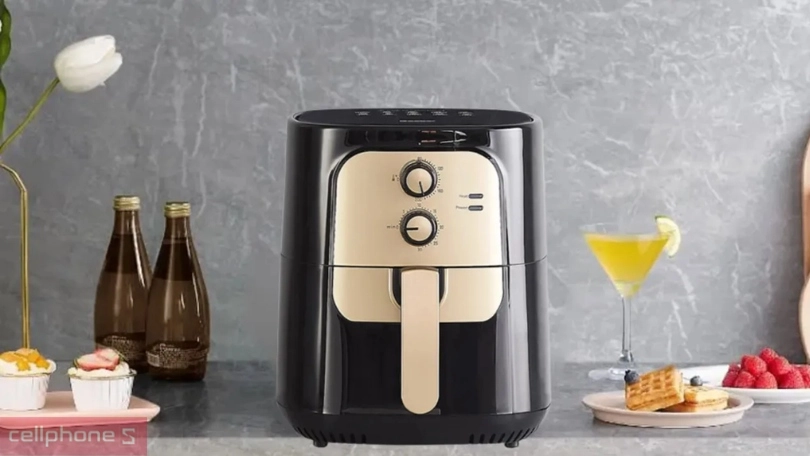 Nồi chiên không dầu điện tử Gaabor mang dáng vẻ hiện đại