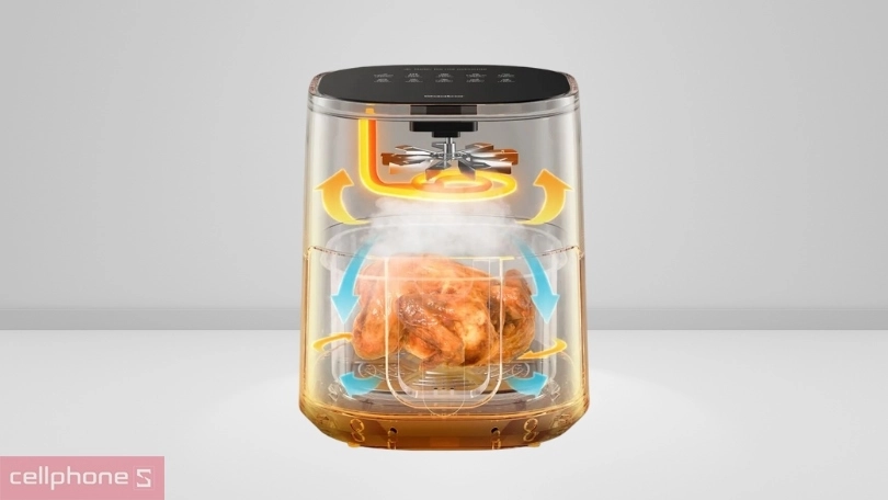 Nồi chiên không dầu Gaabor 6.5 lit AF65M BK01A - Dung tích lớn, đa chế độ nấu