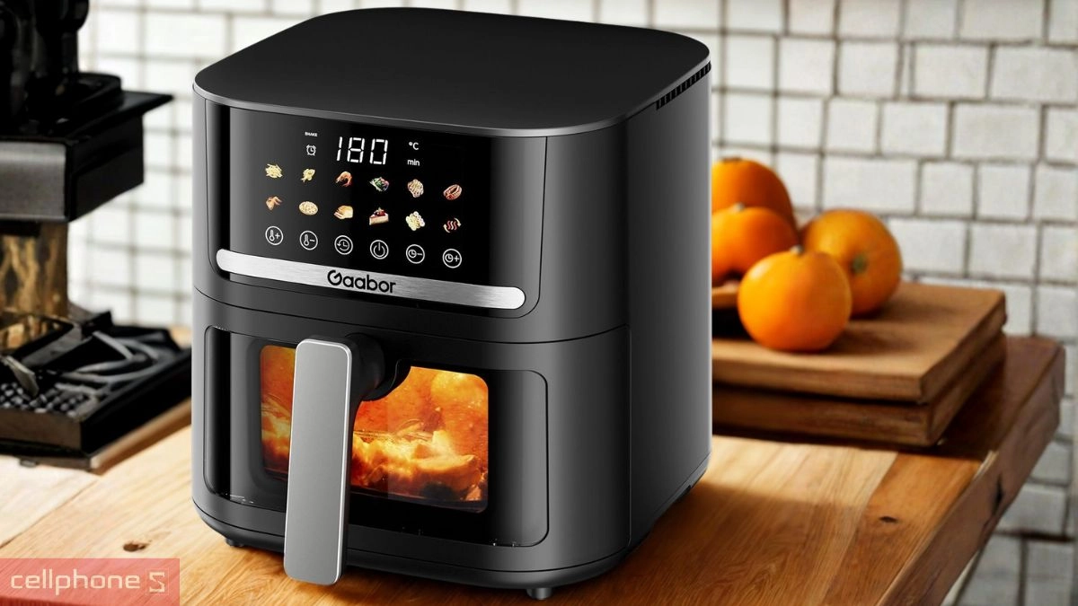 Nồi chiên không dầu Gaabor AF 80T01A 6.2 lít cho phép điều chỉnh nhiệt độ linh hoạt