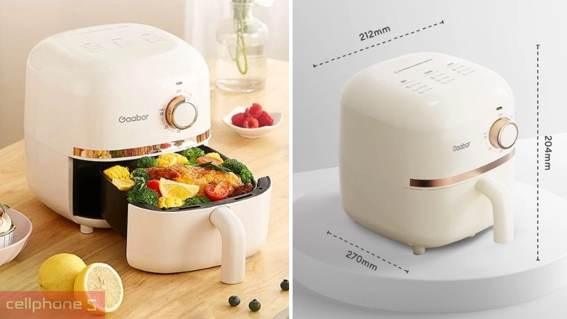 Công suất và công nghệ nấu của nồi chiên không dầu Gaabor AF20M-YE01A