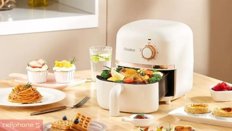 Thiết kế, dung tích nấu của nồi chiên không dầu Gaabor AF20M-YE01A