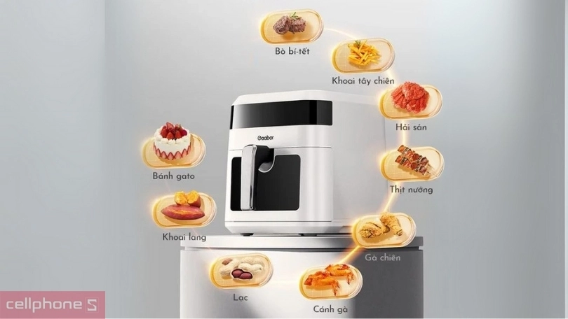 Nồi chiên không dầu Gaabor GA-E85AS - Công suất mạnh mẽ, dung tích nấu lớn