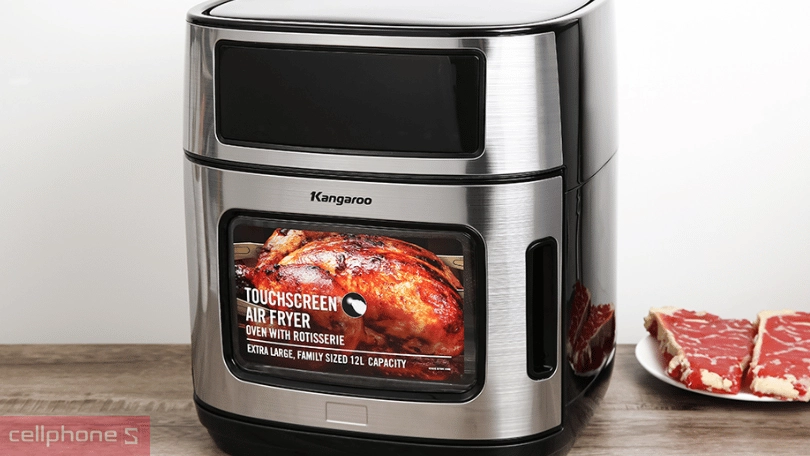 Nồi chiên Kangaroo sở hữu chất liệu nhựa ABS an toàn thiết kế nồi chiên không dầu Kangaroo chất liệu nhựa ABS bền bỉ