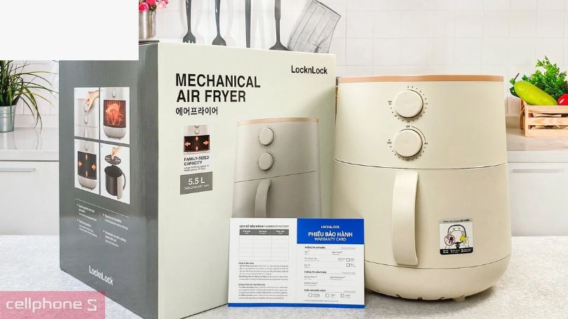 nồi chiên ko dầu lock and lock bảo vệ sức khỏe khỏi 80% dầu mỡ