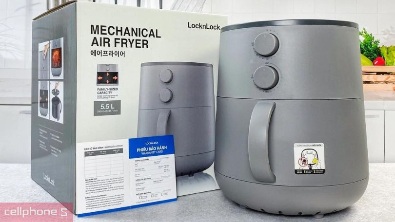 Nồi chiên không dầu lock&lock 5.2 Lít bán chính hãng CellphoneS