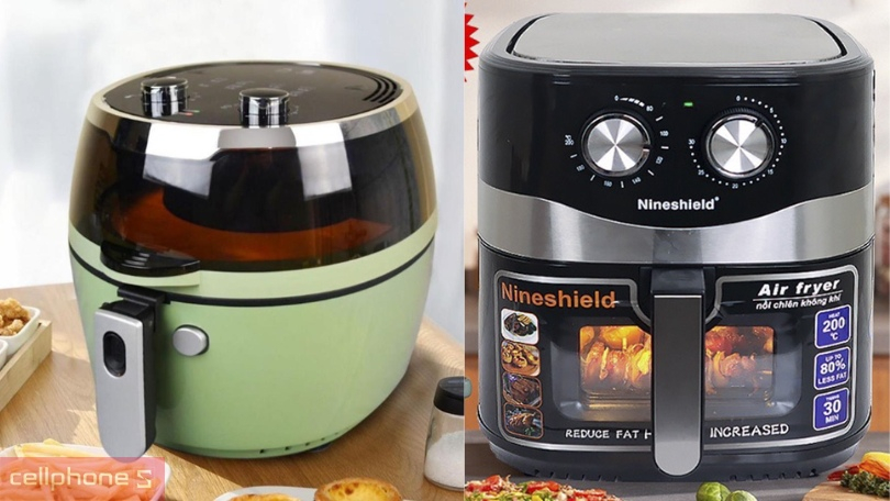 Phân loại nồi chiên không dầu Nineshield 