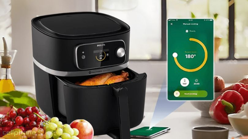 Hướng dẫn kết nối nồi chiên không dầu 8,3L Philips HD9880/90 với điện thoại
