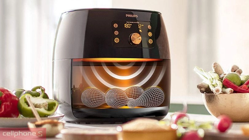 An toàn sức khỏe khi mua nồi chiên không dầu Philips Mua nồi chiên không dầu Philips trang bị Rapid Air