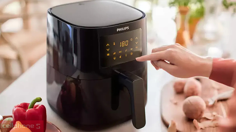 Nồi chiên không dầu Philips 4.1 lít HD9252/90 - Nấu ăn lành mạnh nhanh chóng, tính năng tiện lợi