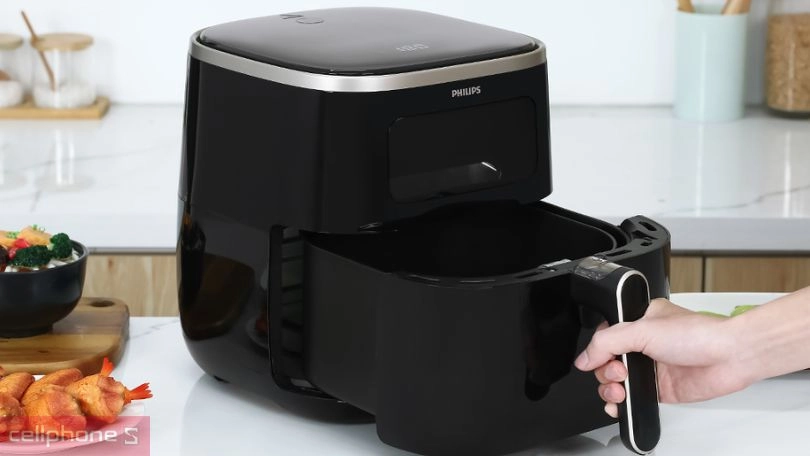 Dung tích nồi chiên không dầu Philips HD9257/80 5.6L
