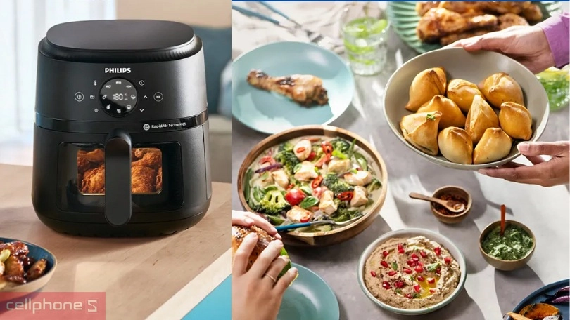 Nồi chiên không dầu Philips NA220/00 4.2L – Nồi chiên lý tưởng cho gia đình