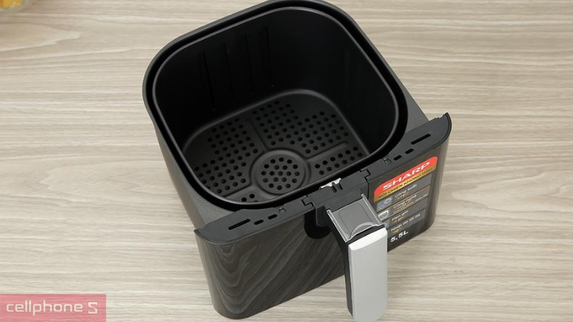 Nồi chiên không dầu Sharp KF-AF55EV-BK 5.5 lít - An toàn sử dụng, hạn chế dầu mỡ