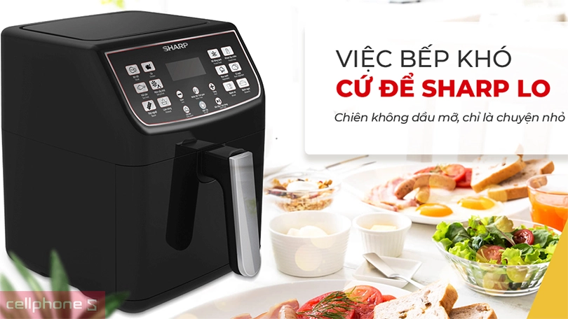 Nồi chiên không dầu sharp dựa theo dung tích Mua nồi chiên Sharp dựa theo dung tích