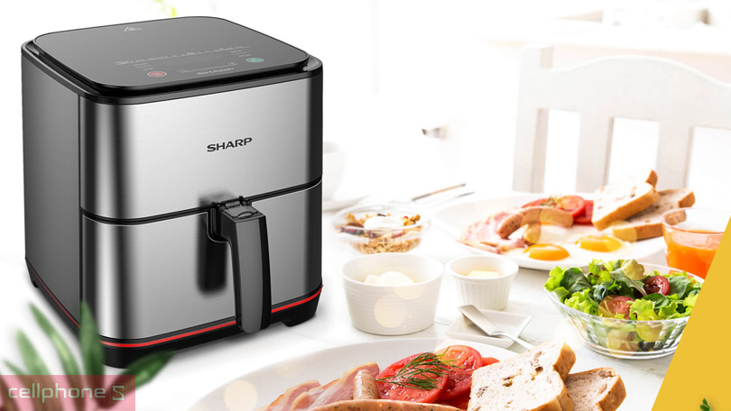 Nồi chiên không dầu Sharp 7 lít KF-AF70EV-ST – “Phù thủy” trong gian bếp
