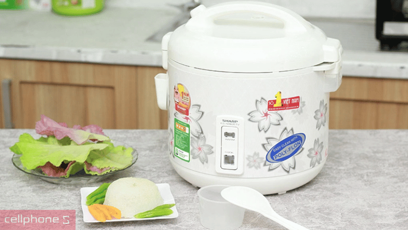 Nồi cơm điện SHARP 1.8L KS-N182ETV SW?