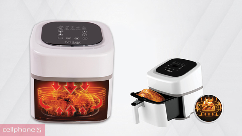 Công nghệ nồi chiên không dầu Sunhouse Mama SHD4086W 4.5L