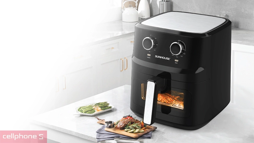 Dung tích nồi chiên không dầu 6.5L Sunhouse SHD4030