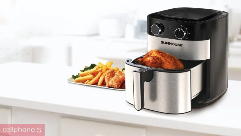 Nồi chiên không dầu Sunhouse 6 lít SHD4026 – Nướng chiên tiện lợi, dưỡng chất vẹn nguyên