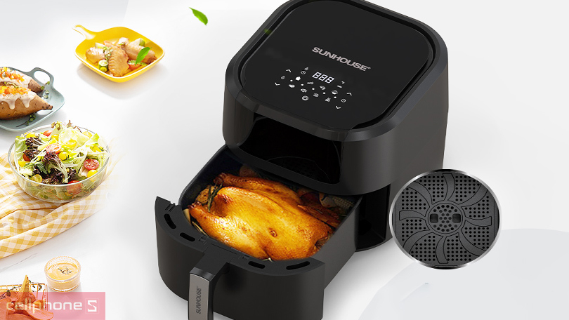 Nồi chiên không dầu Sunhouse SHD4082 9L - Công suất mạnh mẽ, đa dạng tính năng