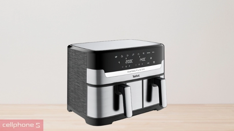 Thiết kế nồi chiên không dầu Tefal Dual Easy Fry & Grill EY905D10