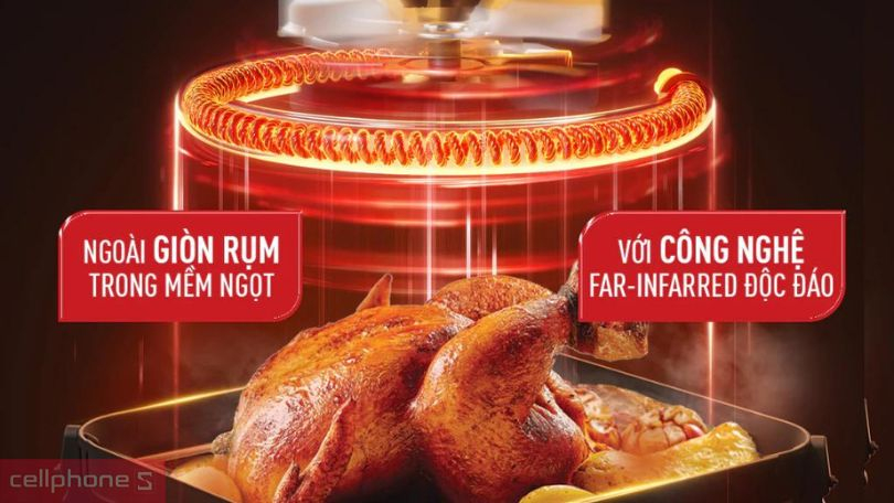 Công suất và công nghệ chiên nướng của nồi chiên không dầu Tefal Easy Fry Window EY821868