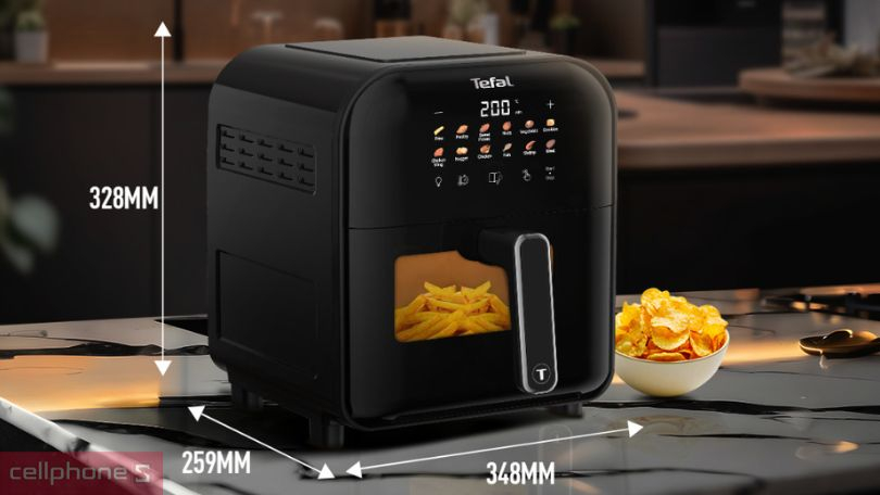 Thiết kế nồi chiên không dầu Tefal Easy Fry Window EY821868